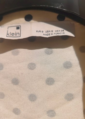 Beyaz Puantiyeli Mini Kadın Ceket - Görsel 4