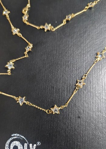 Uzun Zincir Detaylı Minimalist Altın Kolye - Görsel 7