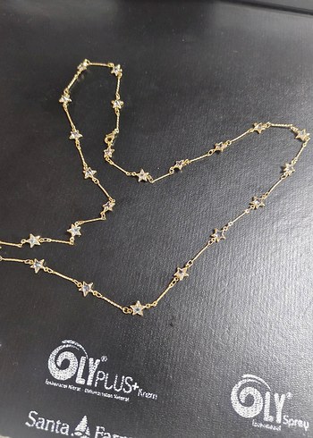 Uzun Zincir Detaylı Minimalist Altın Kolye - Görsel 4