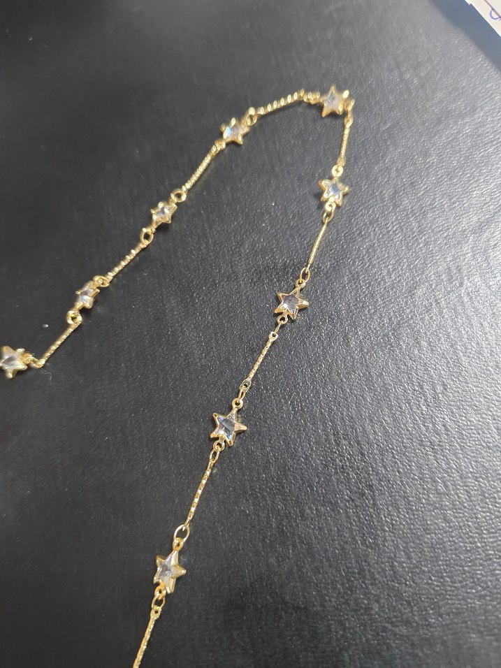 Uzun Zincir Detaylı Minimalist Altın Kolye - Görsel 5