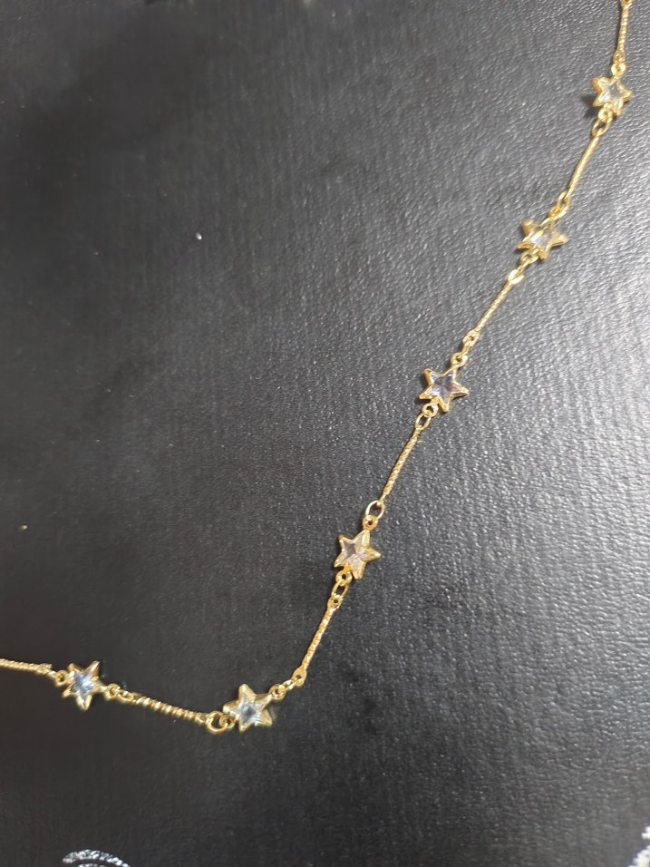 Uzun Zincir Detaylı Minimalist Altın Kolye - Görsel 2