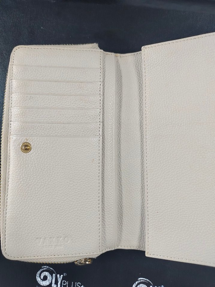 Beyaz Deri Fermuarlı Kadın Cüzdan - Görsel 4