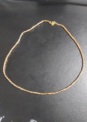 Altın Renkli Zincir Detaylı Uzun Kadın Kolye - Görsel 6