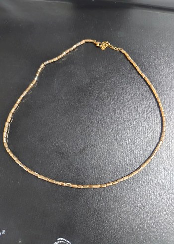 Altın Renkli Zincir Detaylı Uzun Kadın Kolye - Görsel 5