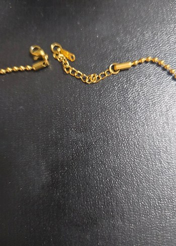 Zincir Detaylı Altın Renk Midi Kolye - Görsel 5