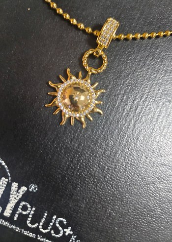 Zincir Detaylı Altın Renk Midi Kolye - Görsel 3