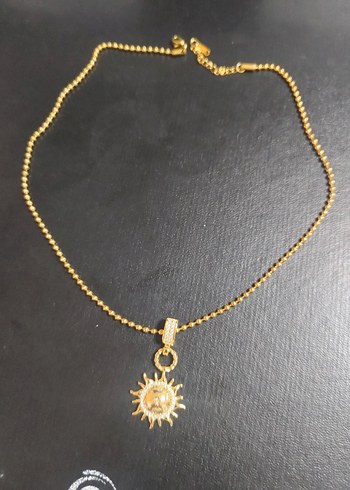 Zincir Detaylı Altın Renk Midi Kolye - Görsel 8