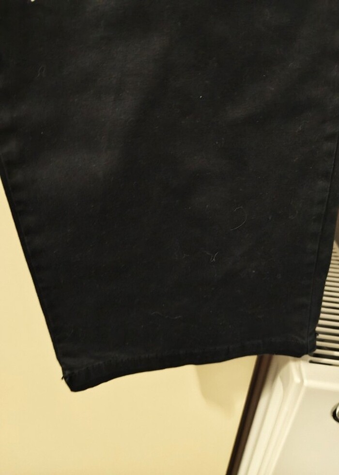 Siyah keten pantolon  - Görsel 5