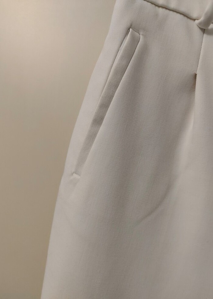 Beyaz İpekyol pantolon  - Görsel 3