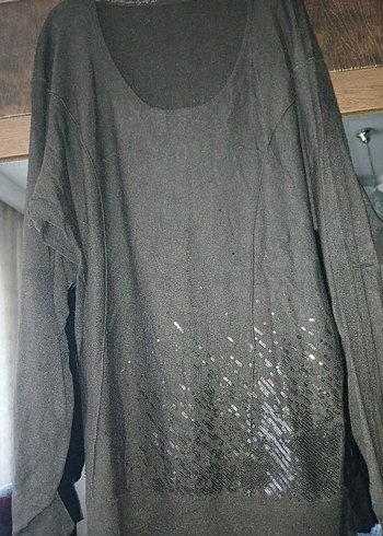 Siyah Uzun Kollu Örme Triko Kazak - Görsel 9