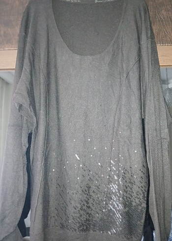 Siyah Uzun Kollu Örme Triko Kazak - Görsel 10