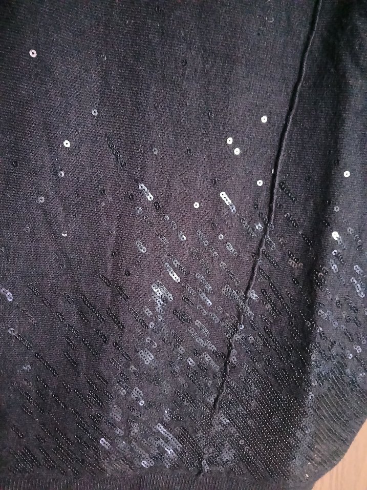 Siyah Uzun Kollu Örme Triko Kazak - Görsel 4