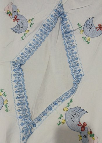 Nakışlı Bohem Beyaz bebek yorganı Örtüsü - Görsel 6