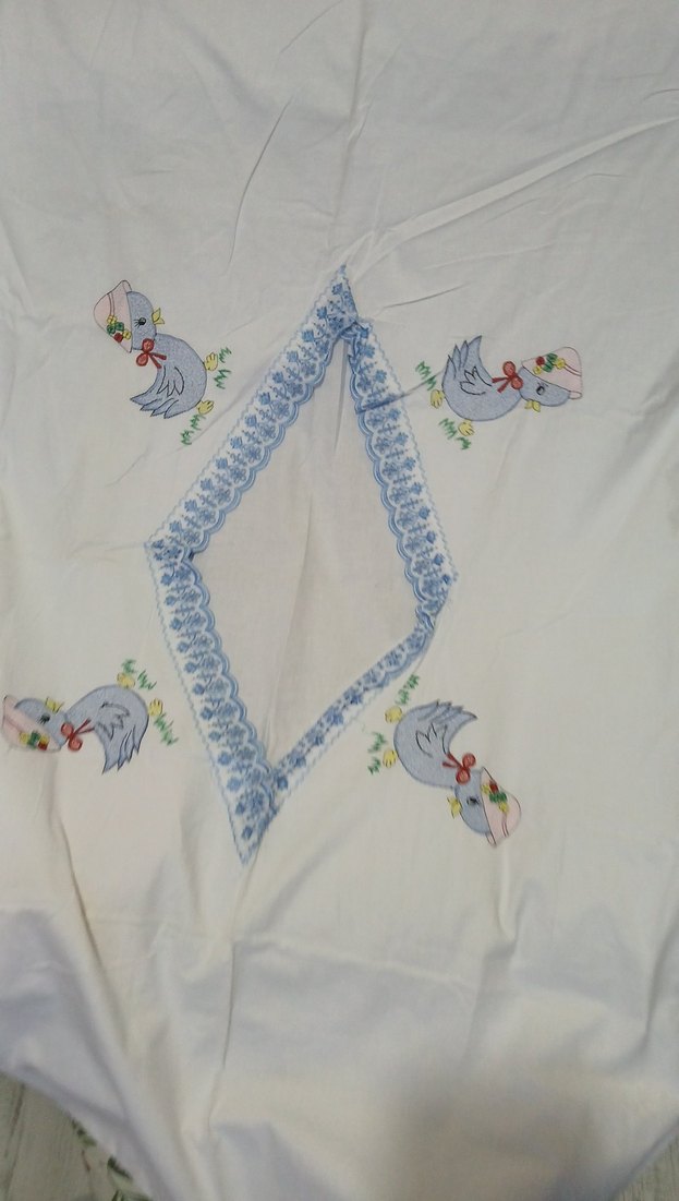 Nakışlı Bohem Beyaz bebek yorganı Örtüsü - Görsel 2