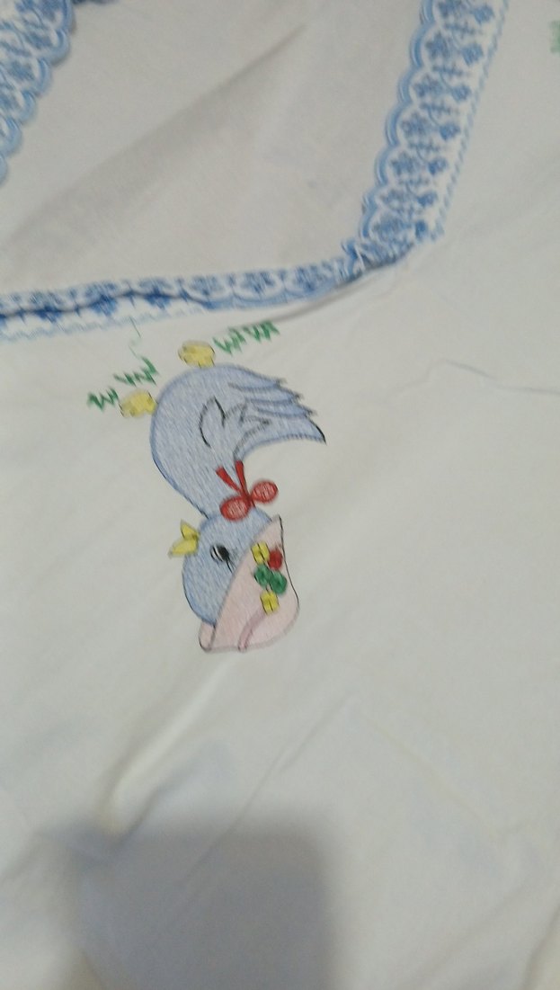 Nakışlı Bohem Beyaz bebek yorganı Örtüsü - Görsel 5