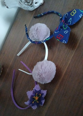 Renkli Nakışlı Elastik Çocuk Saç Bantları - Görsel 3