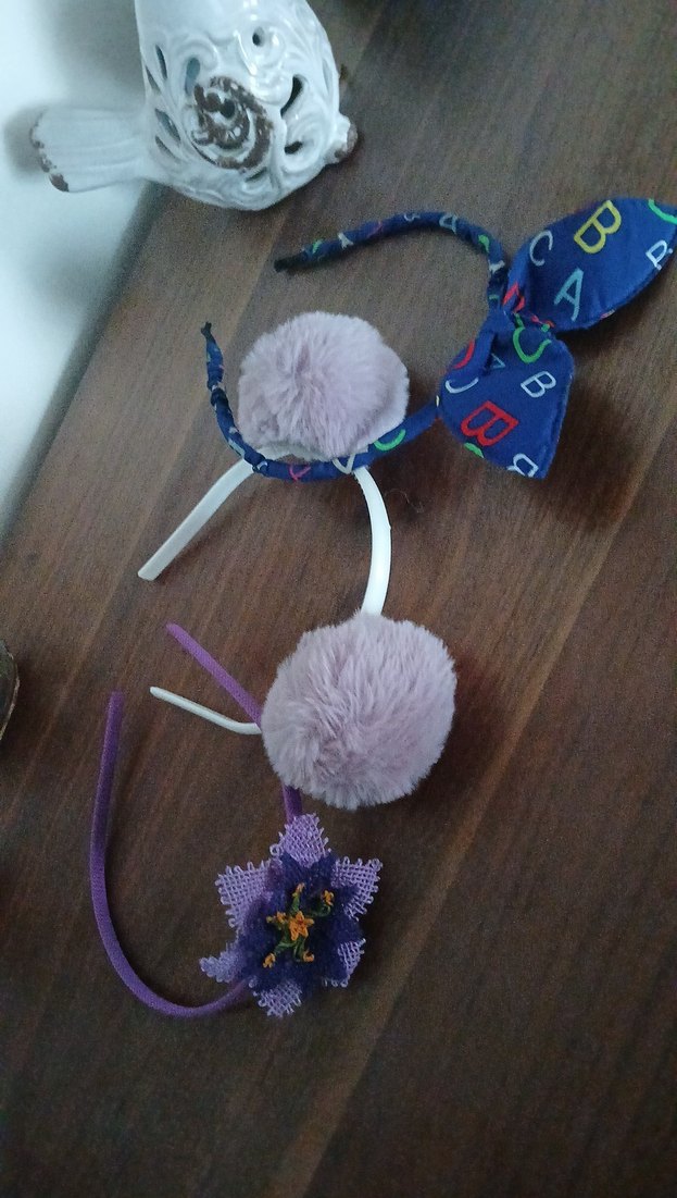 Renkli Nakışlı Elastik Çocuk Saç Bantları - Görsel 3