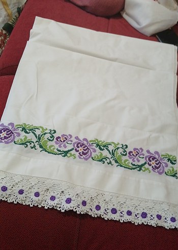 İşlemeli Mor Yorgan Kapağı - Görsel 3