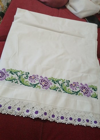 İşlemeli Mor Yorgan Kapağı - Görsel 2