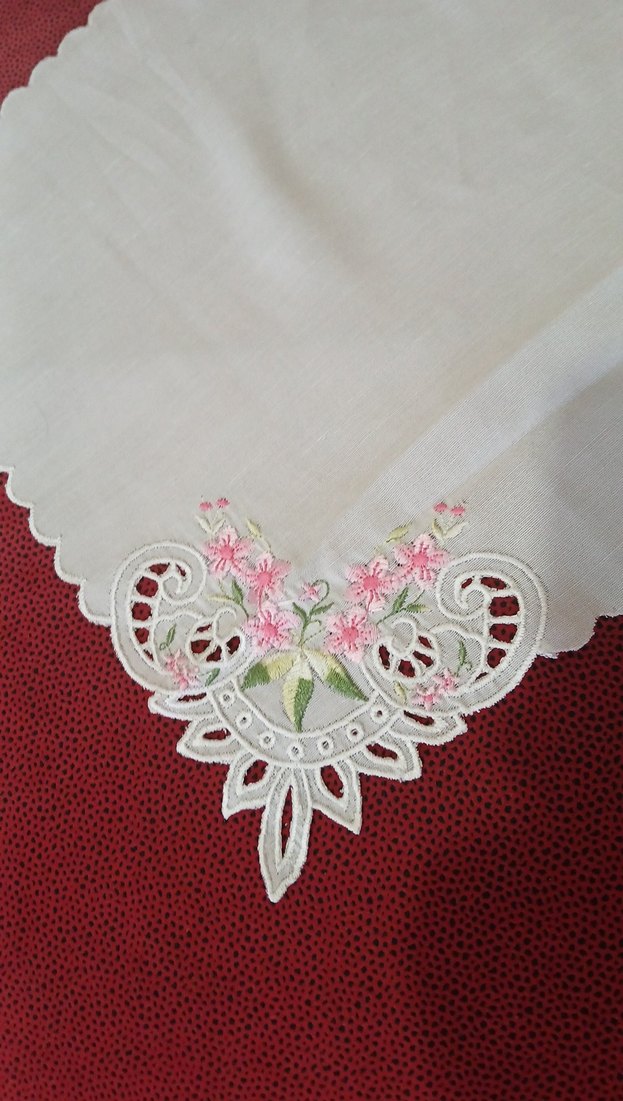 Nakışlı Vintage Beyaz Masa Örtüsü 16 parça mutfak peçete ve per - Görsel 5