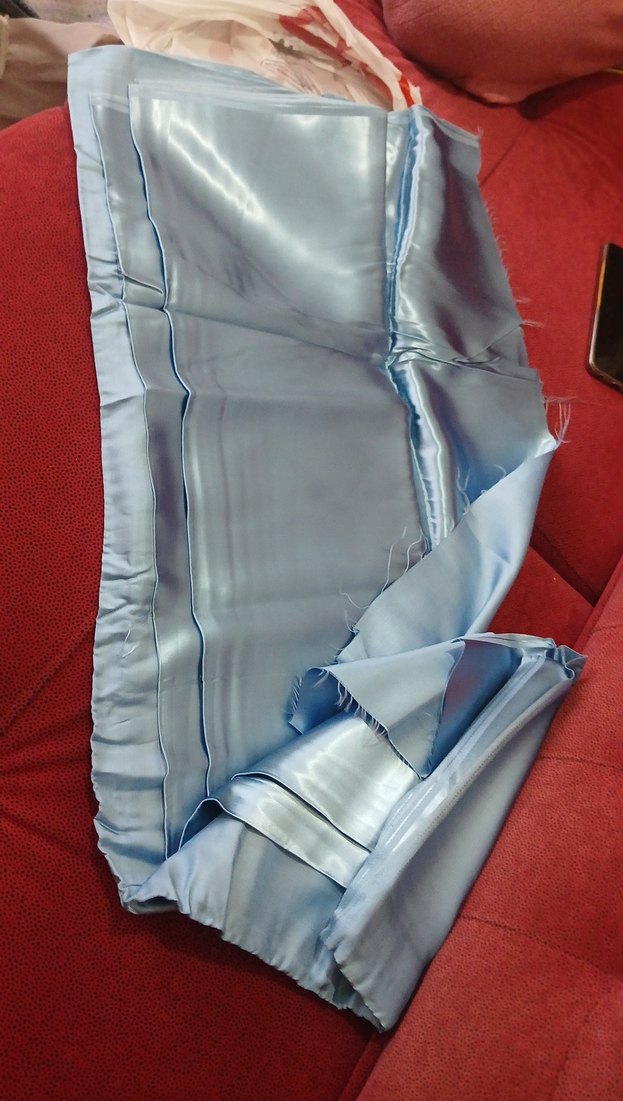 Parlak Mavi Düz Yastık yorgan Kılıfı - Görsel 2