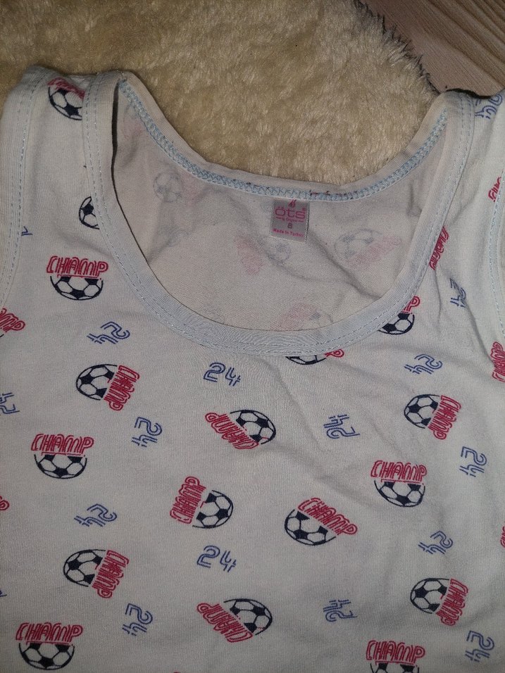 Çocuk Baskılı Atlet 3'lü Set Gri ve Çok Renkli - Görsel 4