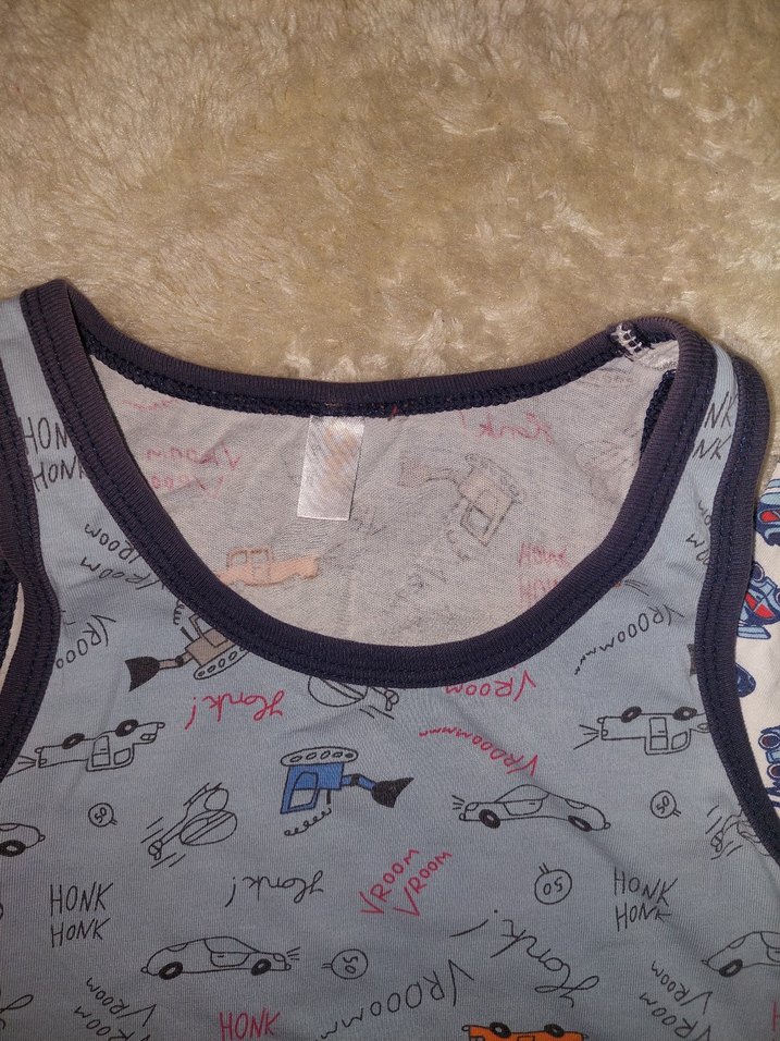 Çocuk Baskılı Atlet 3'lü Set Gri ve Çok Renkli - Görsel 2