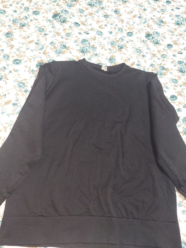 Siyah Kadın Triko Uzun Kollu Kazak - Görsel 4