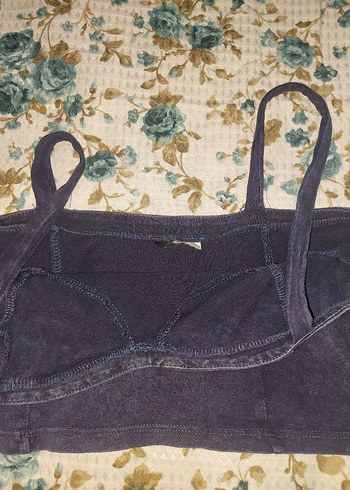 Lacivert Kadın Denim Büstiyer - Görsel 3