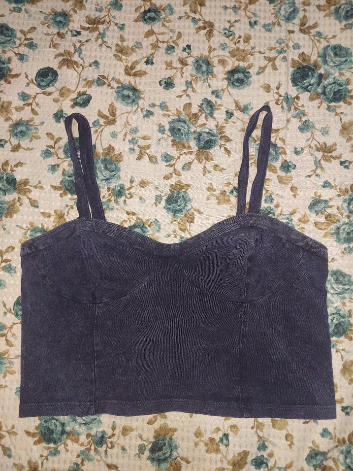 Lacivert Kadın Denim Büstiyer - Görsel 2