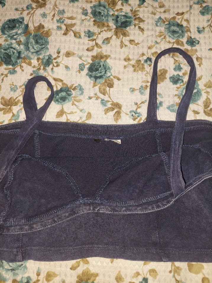 Lacivert Kadın Denim Büstiyer - Görsel 3