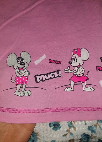 Kadın Pembe Kısa Kollu Uzun Pijama Elbisesi - Görsel 2