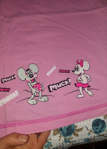 Kadın Pembe Kısa Kollu Uzun Pijama Elbisesi - Görsel 3