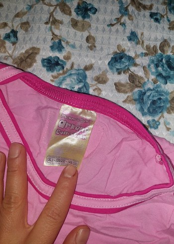 Kadın Pembe Kısa Kollu Uzun Pijama Elbisesi - Görsel 5