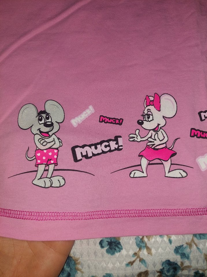 Kadın Pembe Kısa Kollu Uzun Pijama Elbisesi - Görsel 2