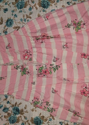 Pembe Nakışlı Kız Çocuk Elbisesi - Görsel 4