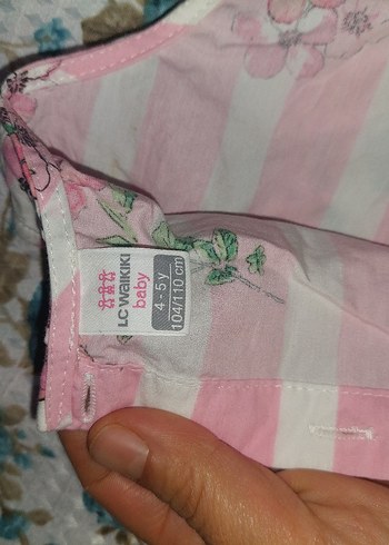 Pembe Nakışlı Kız Çocuk Elbisesi - Görsel 3