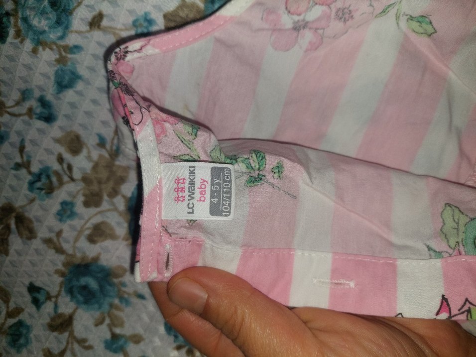 Pembe Nakışlı Kız Çocuk Elbisesi - Görsel 3