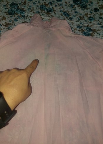 Pembe Nakışlı Uzun Kollu Lohusa Gecelik - Görsel 7