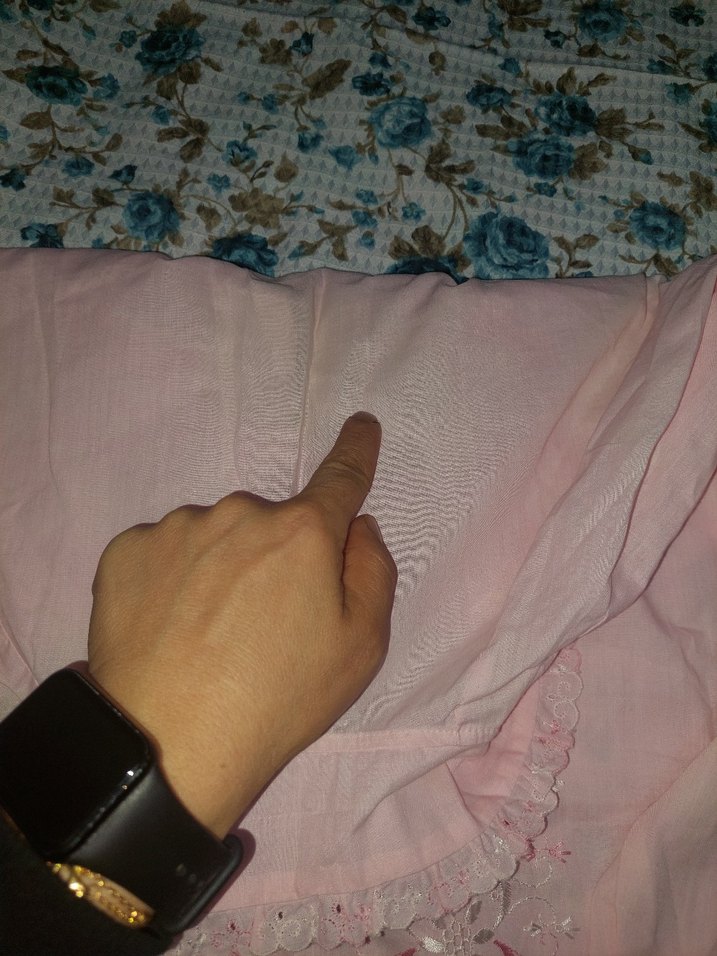 Pembe Nakışlı Uzun Kollu Lohusa Gecelik - Görsel 5