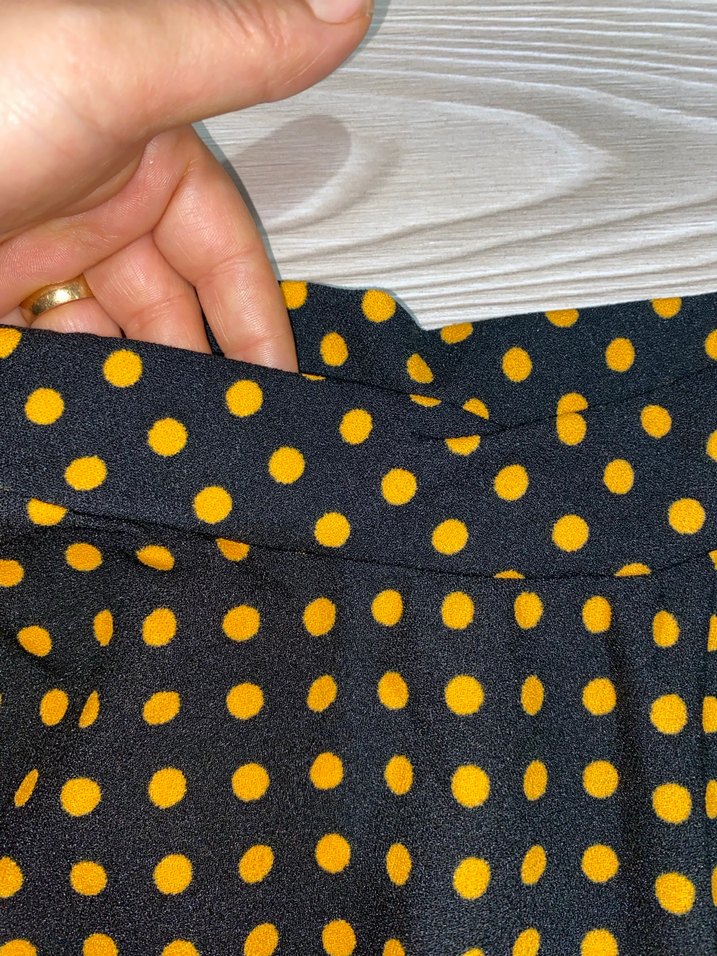 Sarı Puantiyeli Midi Etek - Görsel 2