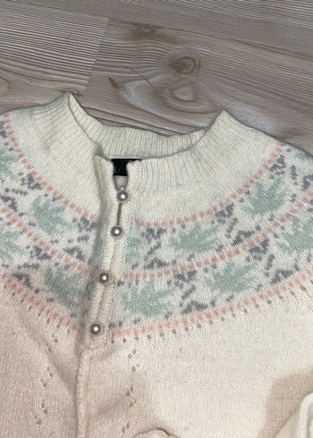 Bohem Tarz Beyaz Örgü Kadın Kazak - Görsel 6