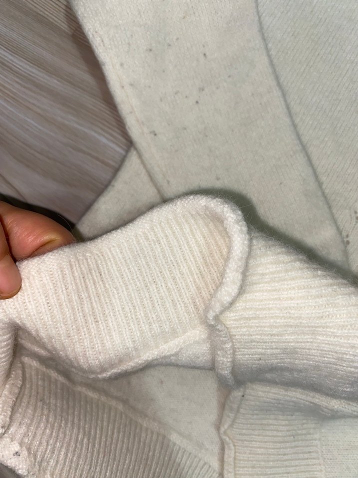 Bohem Tarz Beyaz Örgü Kadın Kazak - Görsel 5