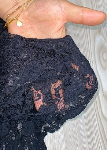 Dantel Detaylı Siyah Uzun Kadın Abiye Elbise - Görsel 8