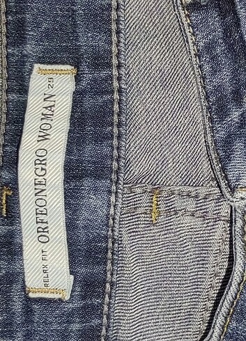29 Beden lacivert Renk Pullu jean