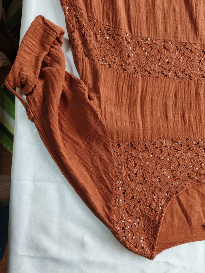 İtalyan Keten Bohem Elbise - Görsel 2