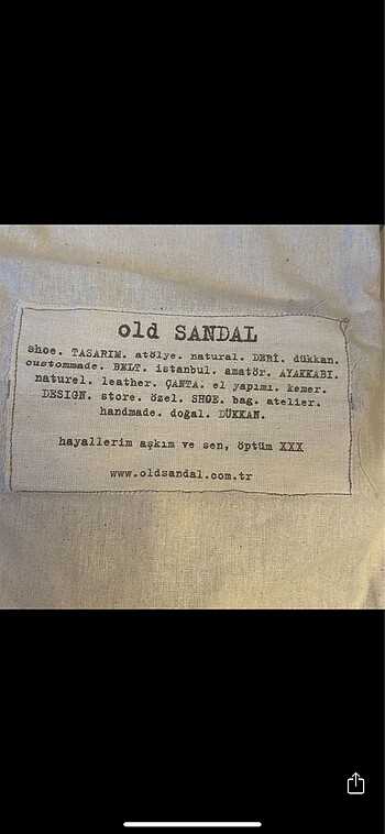 Old Cotton Cargo Hakiki Deri Balerin Babet
