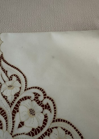 Beden beyaz Renk Geleneksel Çiçek Desenli El emeği kumaş boyama örtü