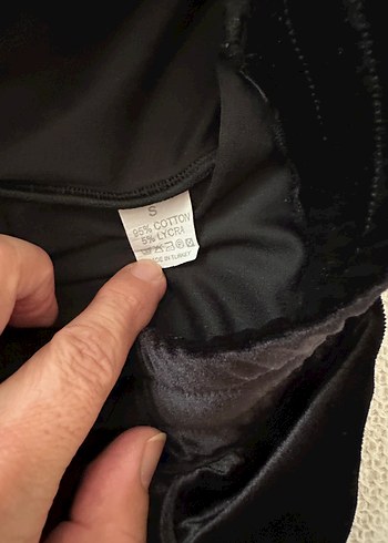Diğer Siyah Kadın kadife Kumaş eşofman altı