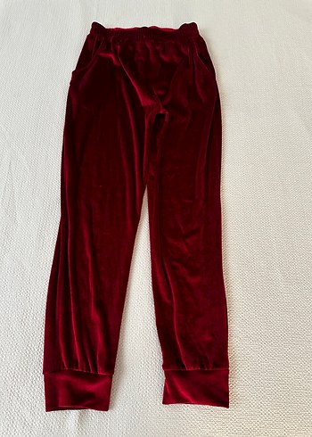 m Beden bordo Renk Bordo kadife Kadın Eşofman Altı